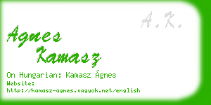 agnes kamasz business card